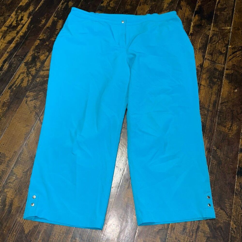 Chicos Zenergy bright blue pull on weekend 2/L pants